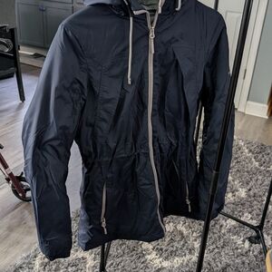 Men's Navy Hooded Raincoat